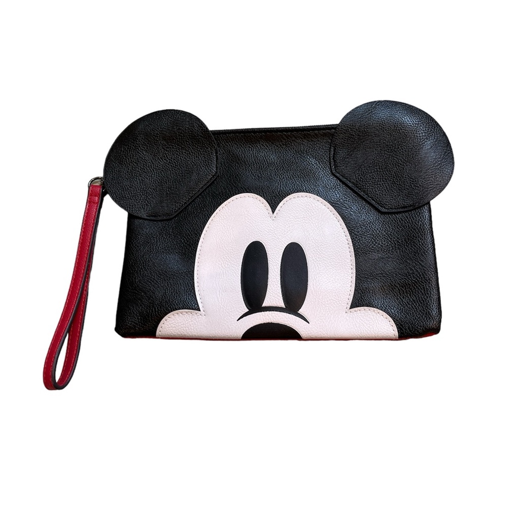 Loungefly Disney Mickey Mouse Wristlet Purse Clutch Red Black